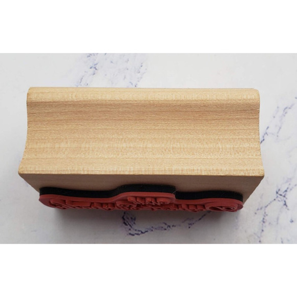 With Deepest Sympathy Script Wood Mounted Rubber Stamp - Picture 4 of 7